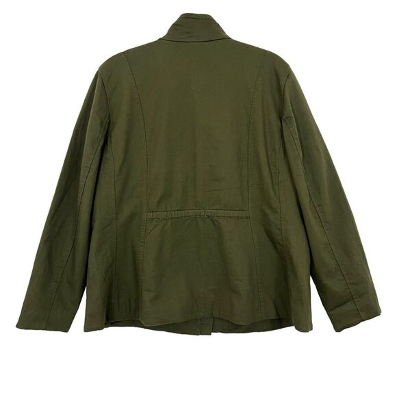 Chico's Womens Size 3 XL Olive Green Beaded Embellished Band Military Jacket New - Picture 4 of 6